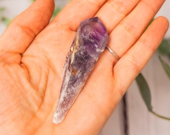 Royal Bahia Elestial Amethyst Laser Point "AAA" Quality, Large - Amethyst Points - Bahia Amethyst - Dragons Tooth - Amethyst Wand