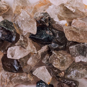 Rough Raw Smoky Quartz Crystal Stone from Brazil - High Grade A Quality - Smokey Quartz Healing Crystals - 8 oz, 1 lb, 2 lb, Bulk Lot