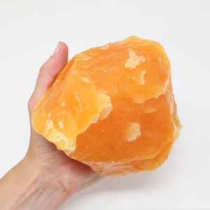 Yellow Calcite XL Rough Raw Chunk from Mexico, High Grade A Quality - Healing Crystals, Meditation, Solar Plexus Chakra