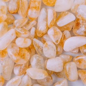 Tumbled Citrine Stones - High Grade A Quality - Healing Crystals - 4 oz, 8 oz, 1 lb, 2 lb, Solar Plexus Chakra