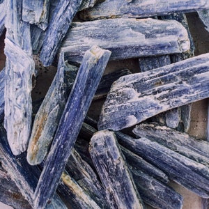 Large Natural Kyanite Blades - Rough Kyanite AAA Fans Gems - Kyanite Witch Broom - Large 3&quot; Pieces