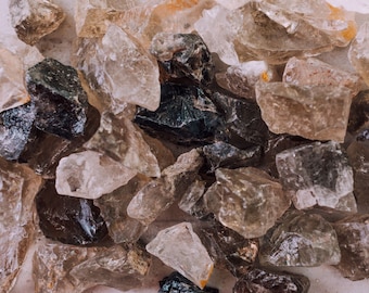 Rough Raw Smoky Quartz Crystal Stone from Brazil - High Grade A Quality - Smokey Quartz Healing Crystals - 8 oz, 1 lb, 2 lb, Bulk Lot