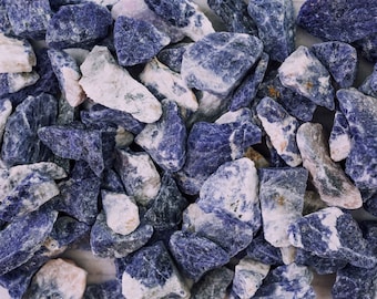 Rough Raw Sodalite Crystal Stone from Brazil - High Grade A Quality - Healing Crystals - 8 oz, 1 lb, 2 lb, Bulk Lot