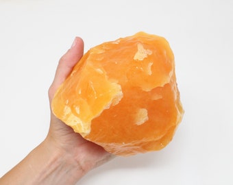 Large Yellow Calcite Stone - Raw Honey Calcite Stone - Rough Honey Calcite Crystal - Golden Calcite - Yellow Calcite - Natural Honey Calcite
