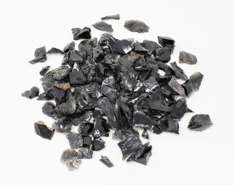 Fields of obsidian chips Fields of obsidian chips