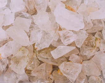 Rough Raw Clear Quartz Crystal Stone from Brazil - High Grade A Quality - Healing Crystals - 8 oz, 1 lb, 2 lb, Bulk Lot