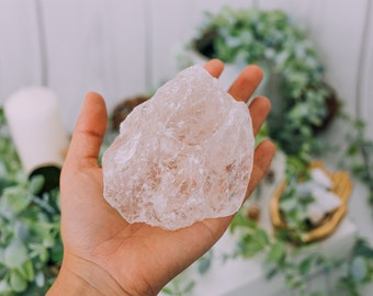 Clear Quartz XL Rough Raw Chunk from Mexico, High Grade A Quality - Healing Crystals, Meditation, Quartz, Crown Chakra