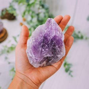 Amethyst XL Rough Raw Crystal Stone from Brazil - High Grade A Quality - Healing Crystals, Lapidary, Raw Quartz