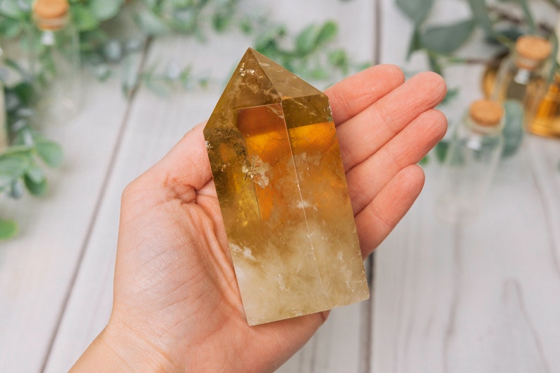 Citrine Tower - Citrine Towers Obelisk Points - Raw Citrine Point Tower Large - AAA Grade Citrine image 2