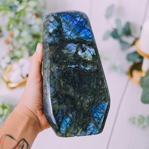 XS-XXL Labradorite Polished Freeform, Free Standing Cut Base, Specimens, Healing Crystals, Throat Chakra, Polished Labradorite