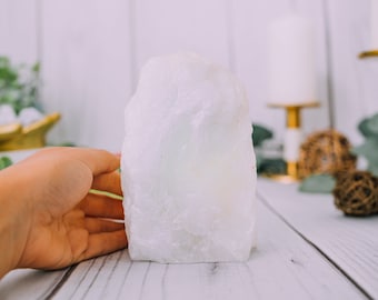 Rough Clear Quartz Lamp, Raw Quartz, Decor, Home Decor, Crystals, Lamps, Crystal Lamps, Night light, Gift