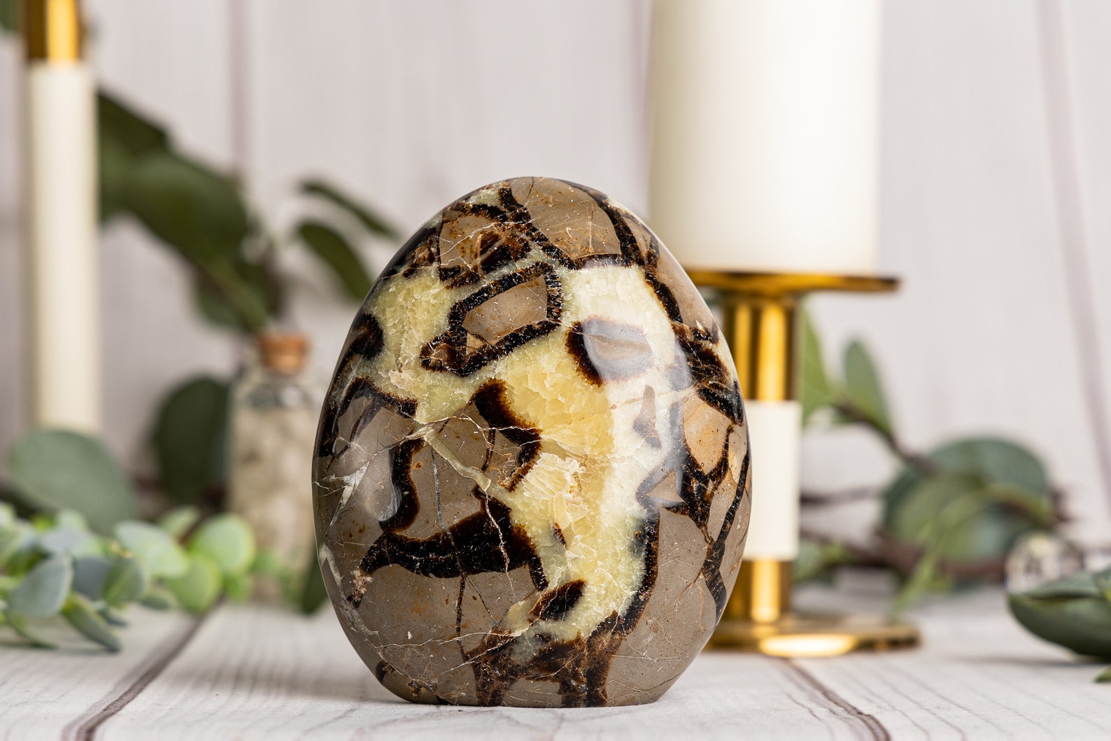 Septarian Form Septarian Freeform, Large Polished Septarian Standing Cut Base Free ...