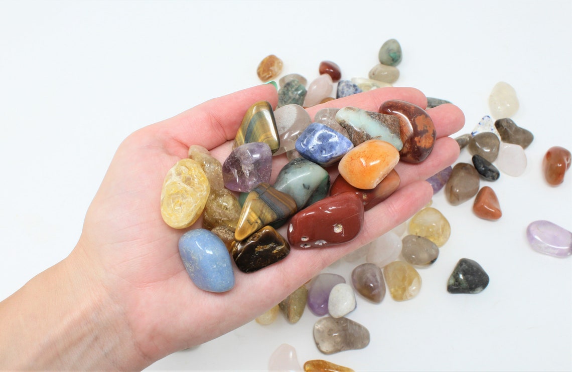Natural Tumbled Stones Mix Healing Crystals Bulk Crystals Etsy
