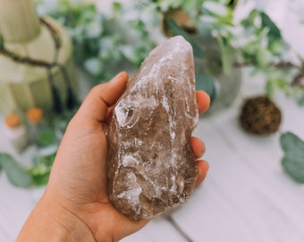 Smoky Quartz XL Rough Raw Chunk,  High Grade A Quality - Healing Crystals, Meditation, Smokey Quartz for Grounding & Lapidary