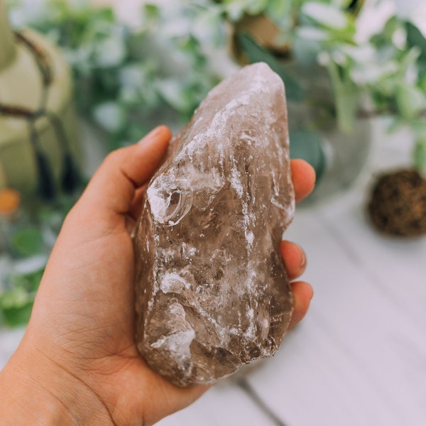 Smoky Quartz XL Rough Raw Chunk,  High Grade A Quality - Healing Crystals, Meditation, Smokey Quartz for Grounding & Lapidary