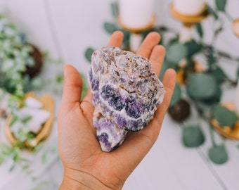 Chevron Amethyst XL Rough Raw Crystal Stone from Brazil - High Grade A Quality - Healing Crystals, Lapidary, Raw Quartz