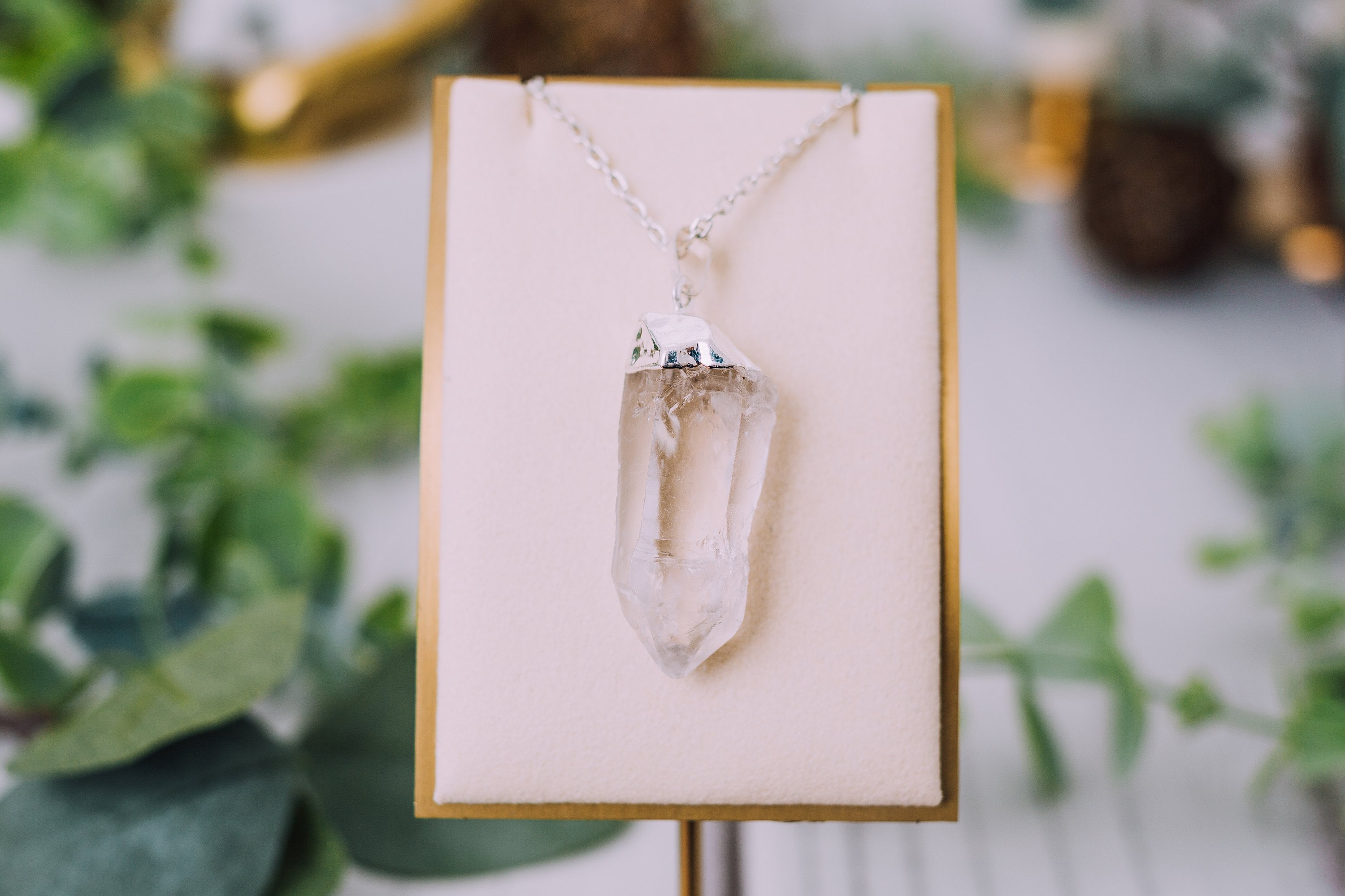 Clear Quartz Crystal Necklace - Etsy