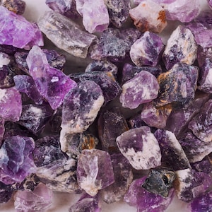 Rough Raw Amethyst Crystals Stones from Brazil- High Grade A Quality - Healing Crystals - 8 oz, 1 lb, 2 lb, Bulk Lot