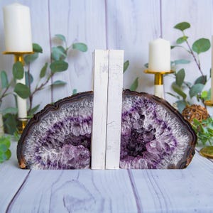 Amethyst Bookends - Etsy