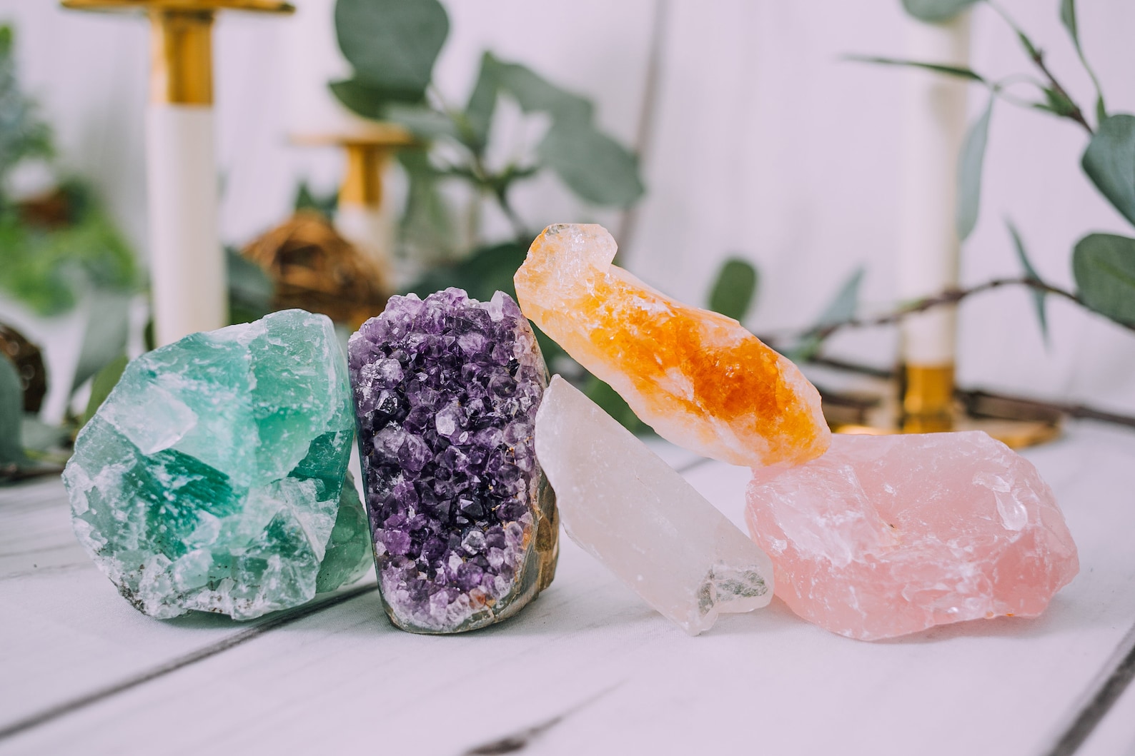 5 Piece Crystal Healing Gift Set Crystals Gift Box Set Etsy