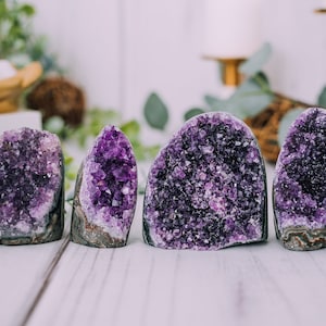 Amethyst Polished Cut base - Amethyst Crystal Cutbase - Raw Amethyst Druzy Geode Cut Base - Amethyst Stone - Amethyst Cathedral
