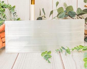 Selenite Slab  - Selenite Healing Crystal - Large Selenite - Selenite Charging Plate - Etched Selenite Tray - Selenite Crystal Slabs