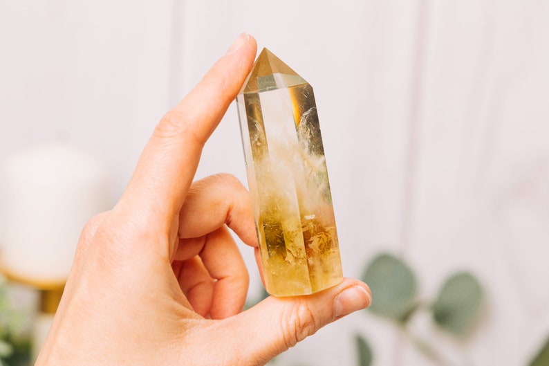 Citrine Tower - Citrine Towers Obelisk Points - Raw Citrine Point Tower Large - AAA Grade Citrine image 3