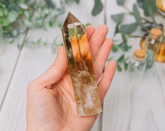 Citrine Tower - Citrine Towers Obelisk Points - Raw Citrine Point Tower Large - AAA Grade Citrine