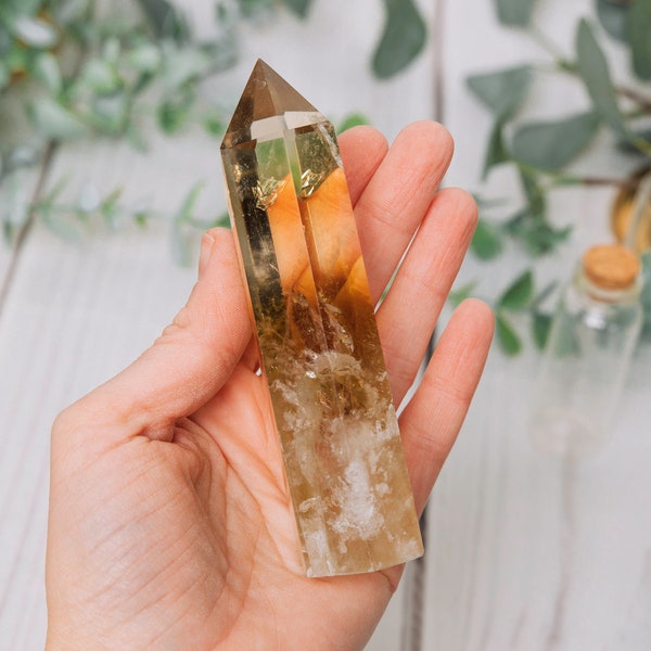 Citrine Tower - Citrine Towers Obelisk Points - Raw Citrine Point Tower Large - AAA Grade Citrine