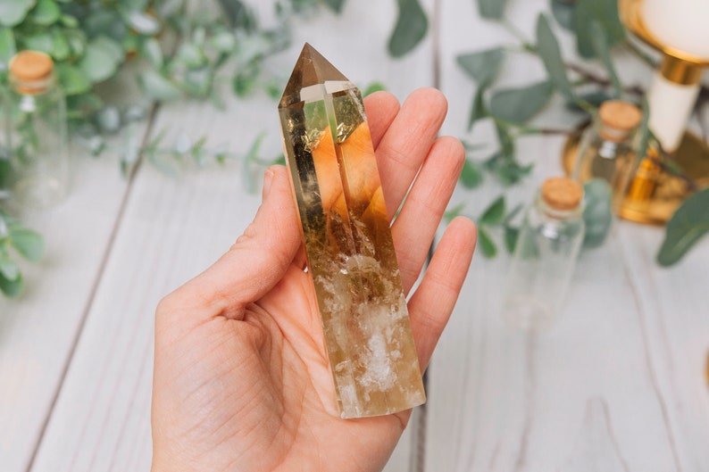 Citrine Tower - Citrine Towers Obelisk Points - Raw Citrine Point Tower Large - AAA Grade Citrine image 1