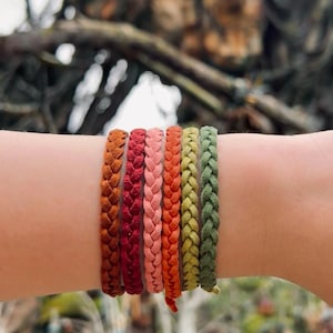 Nature Color Scheme Vegan Suede Bracelets