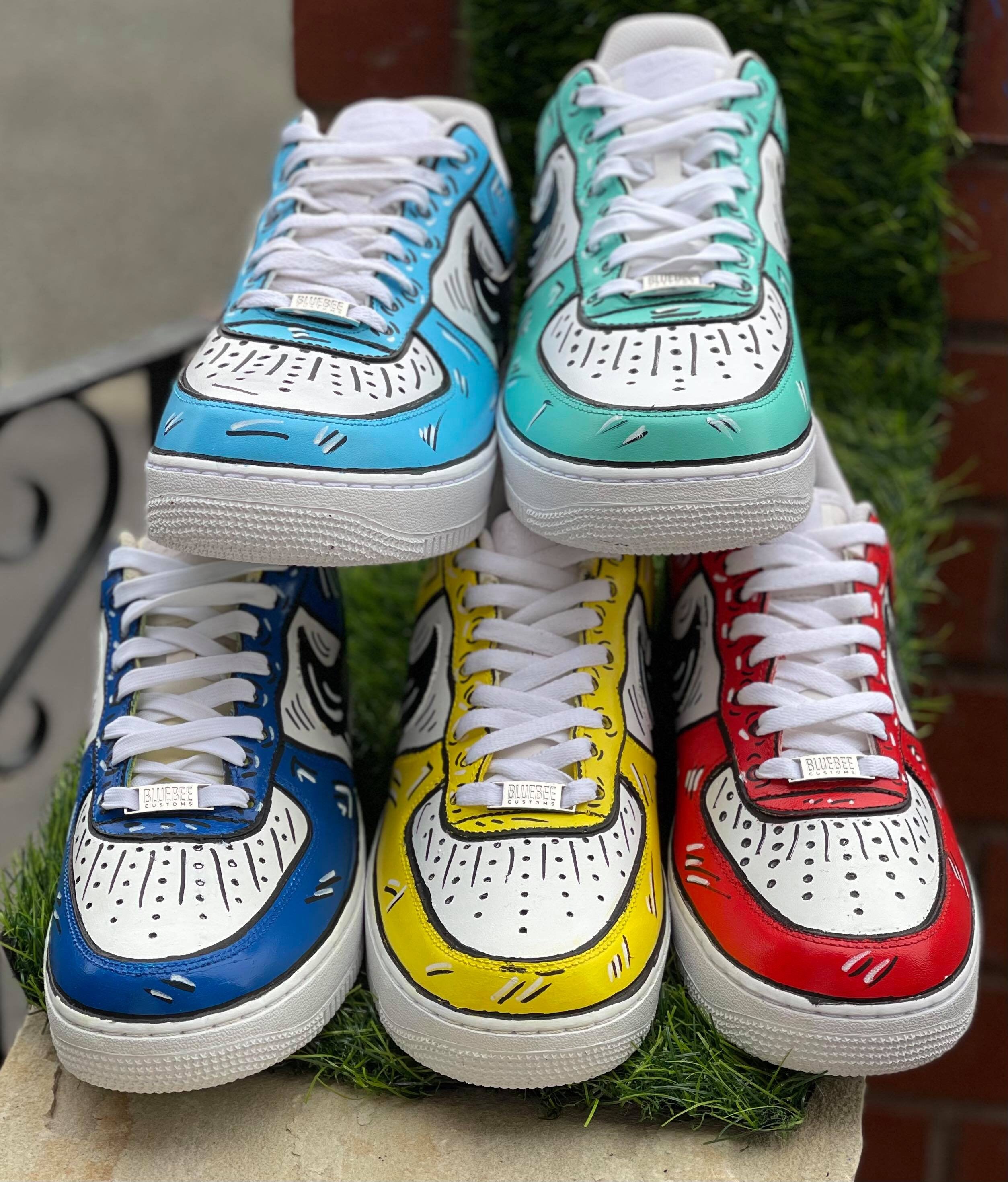 custom air force 1s cartoon