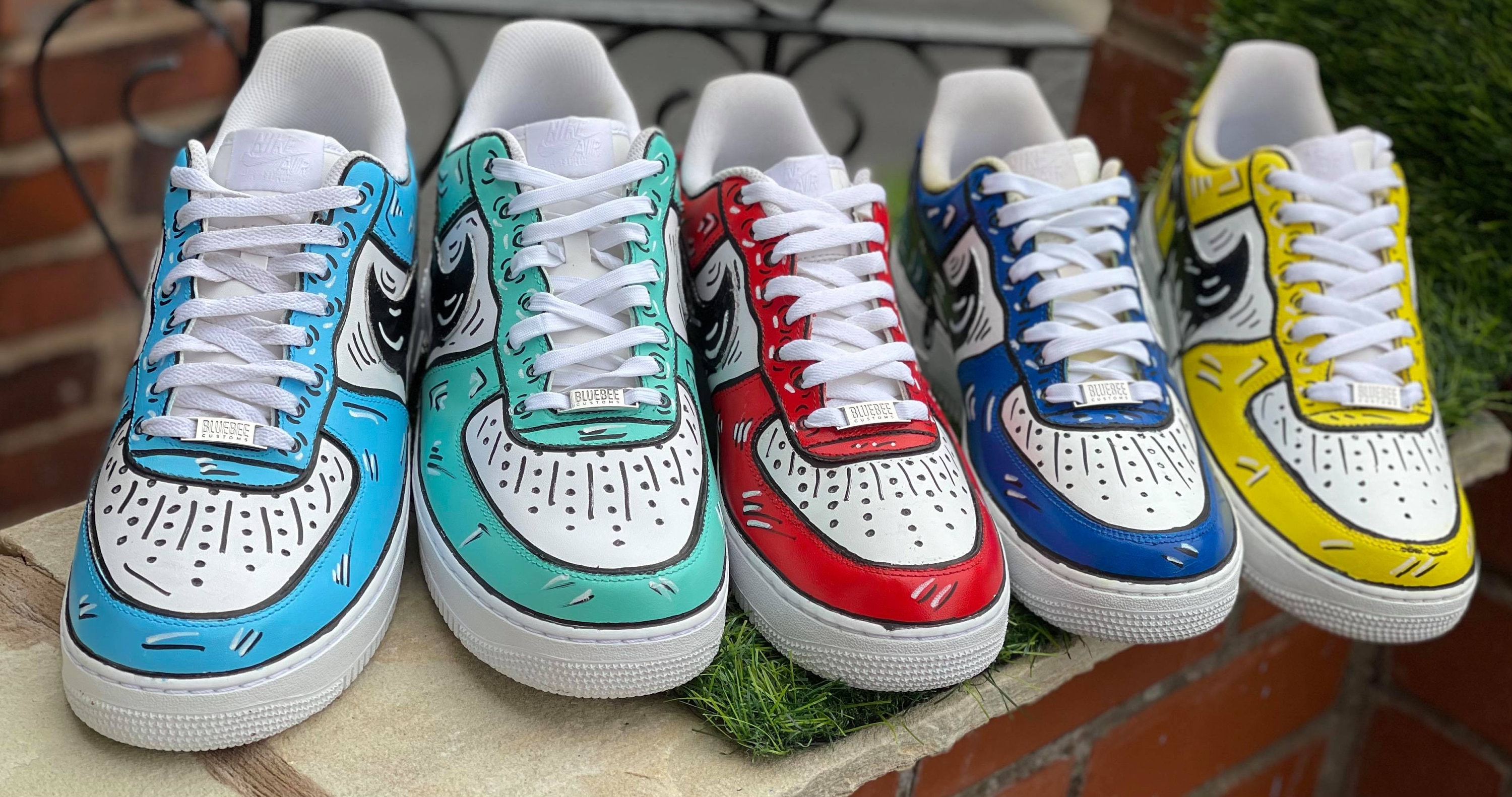 custom air force ones cartoon