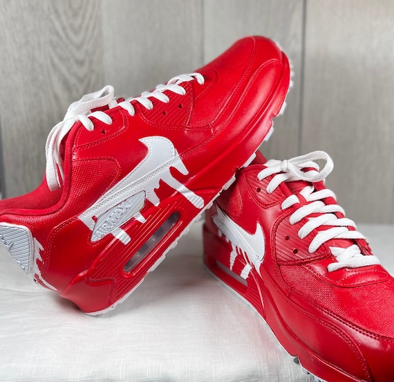 Red air max 90 drip sale
