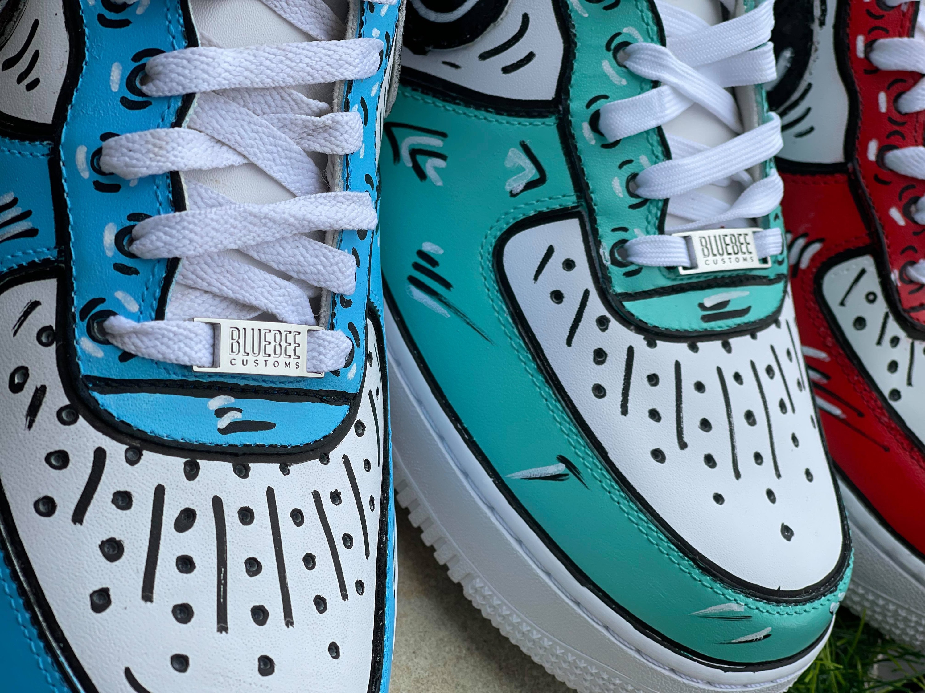 custom air force ones cartoon