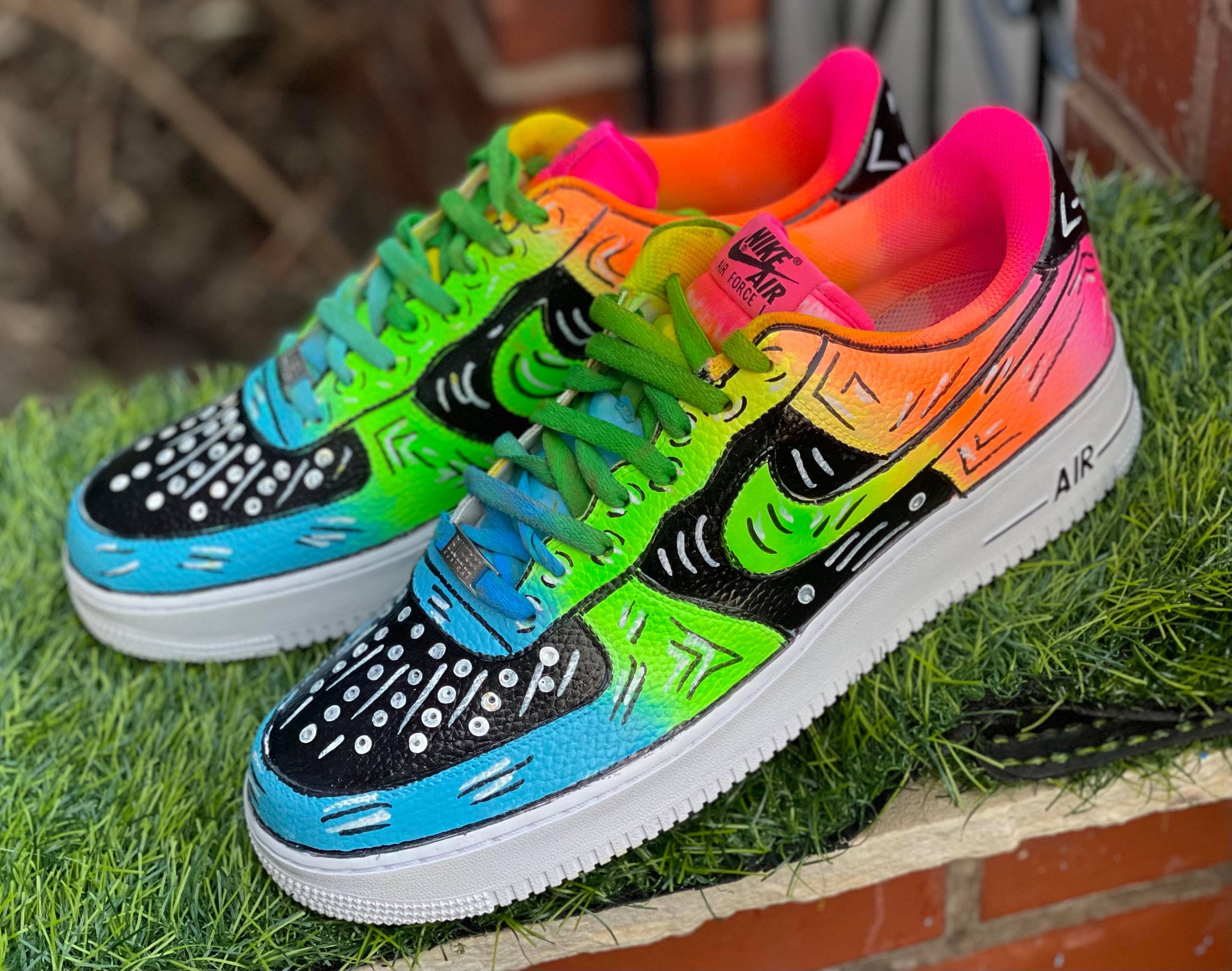 custom air force 1 neon