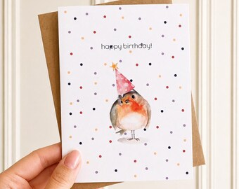 Happy Birthday Blank Bird Birthday Greeting Card