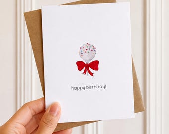 Cake Pop Blank Birthday Greeting Card