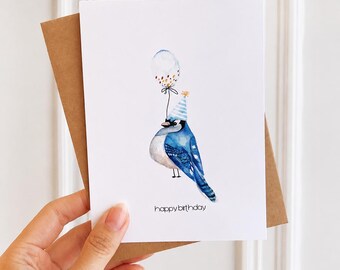 Blue Jays Blank Birthday Greeting Card
