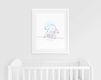 Panda Line Art Print: Minimalist Nursery Decor (Digital Download)
