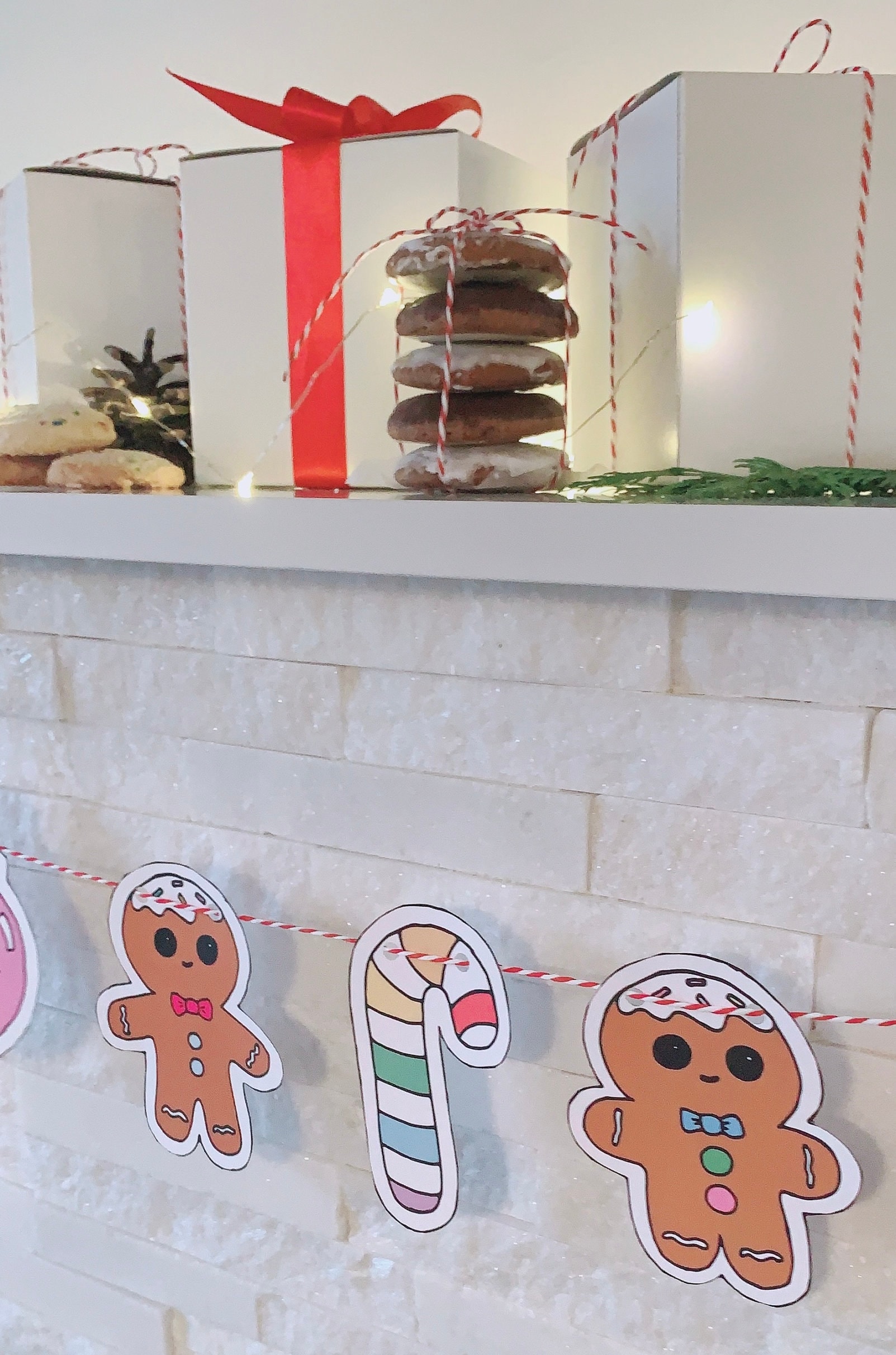 Printable Holiday Garland, Printable Christmas Decor, DIY Holiday ...