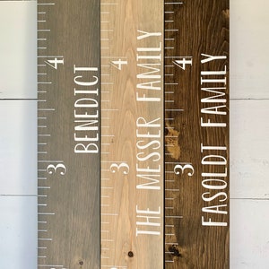 Wooden Ruler Growth Chart, Personalized Giant Measuring Stick, Child Height Measurement Chart, Kids Wood Family, Custom Baby Shower Gift