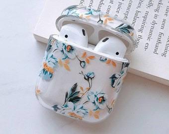 Succulent Floral airpods pro cases clear airpod 1 2 pro case airpod case keychain cute airpod clear airpod case cover cases with case cm011