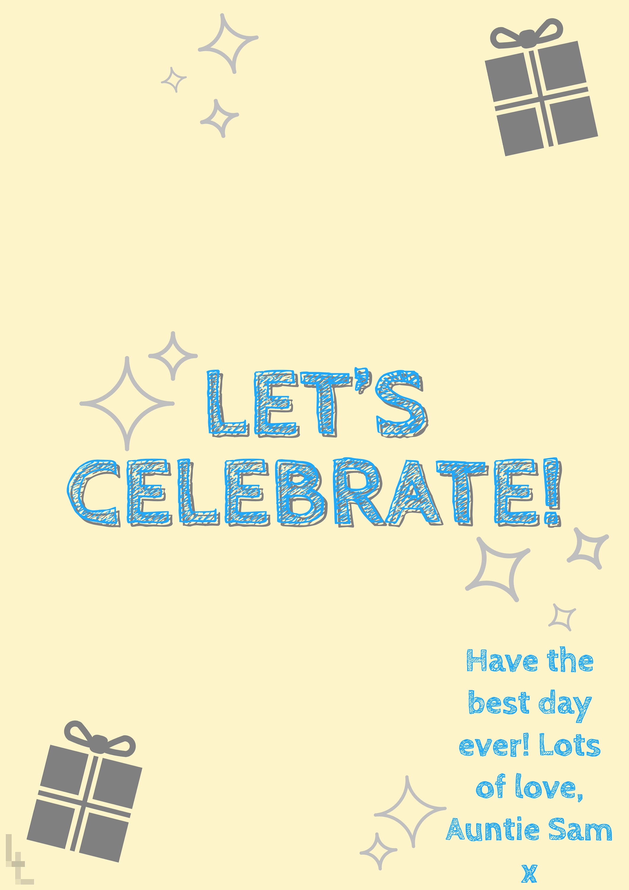 Let's Celebrate Birthday Customisable Print | Etsy