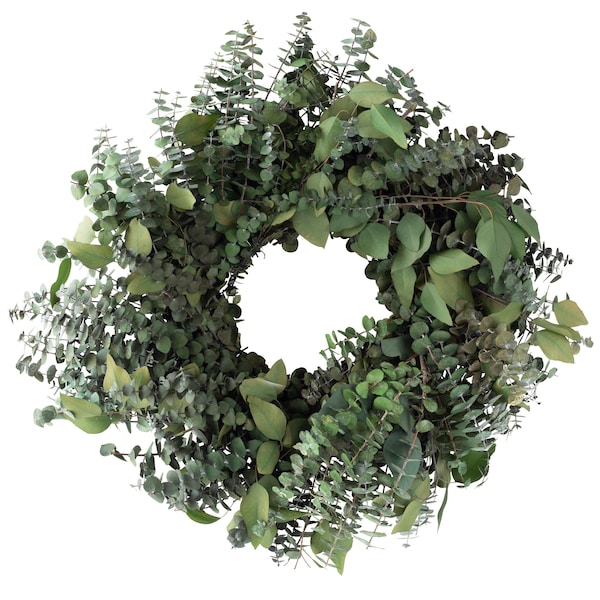 Preserved Baby Eucalyptus & Silver Dollar Wreath