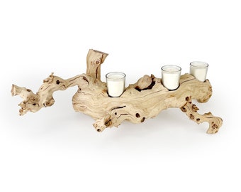 Grapewood Votive Candle Centerpiece