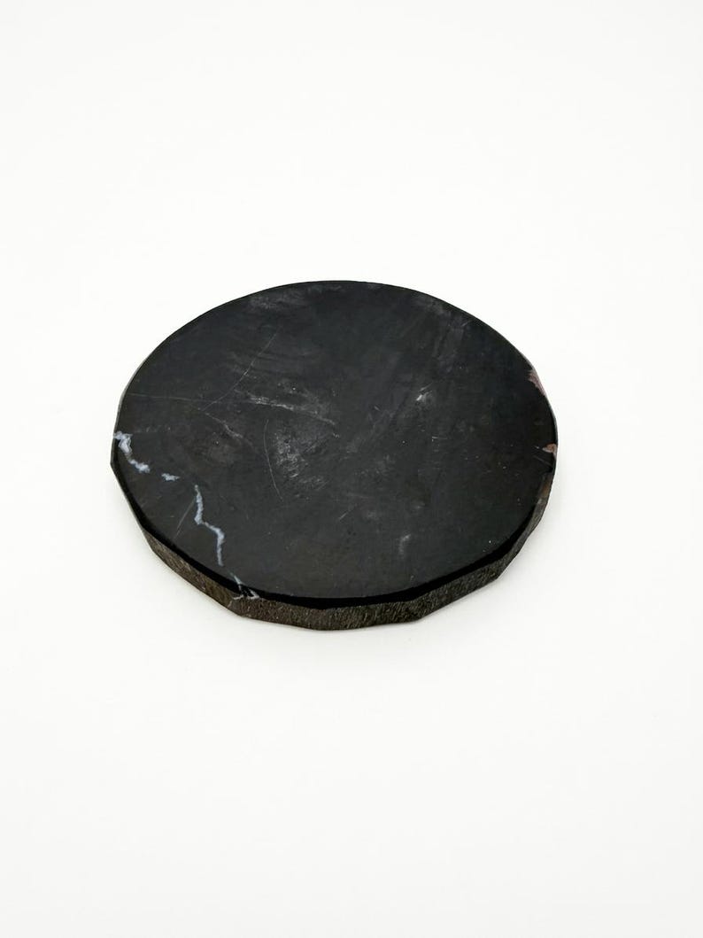 Petrified Wood Slices coasters black