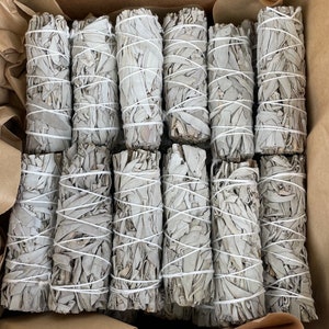 Wholesale White Sage Smudge Sticks 4&quot; Bundles & Free Shipping