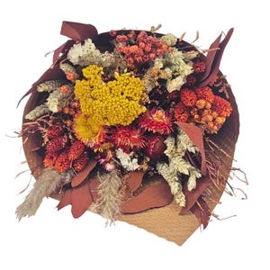 Summer Blooms Dried Floral Bouquet Top View
