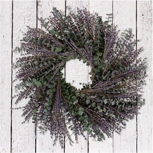 French Lavender & Preserved Eucalyptus Wreath